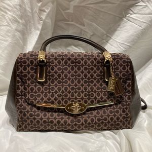 100%Authentic Coach Madison Needlepoint Satchel